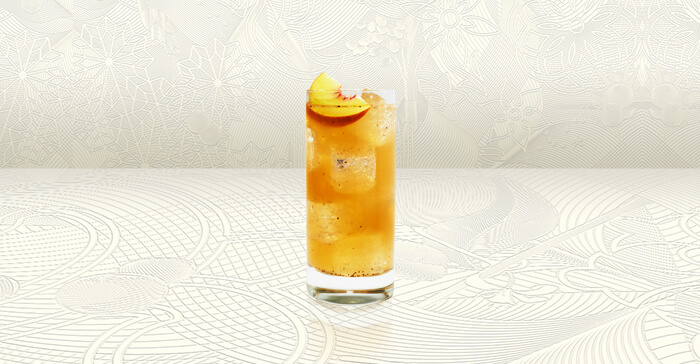 Peppered Peach Tea Tom Collins